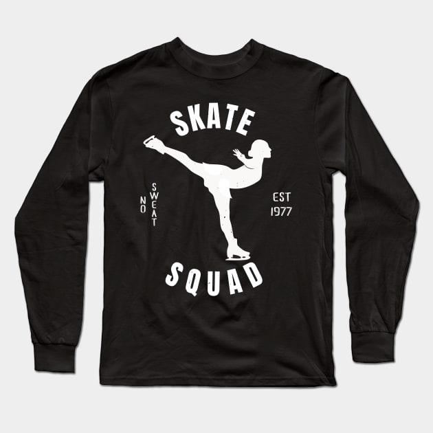 Girls Ice Skate Squad Girls Ice Skating Gift Long Sleeve T-Shirt by atomguy